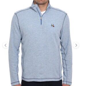 NWT Robert Graham Men’s Blue 1/4 Zip Pullover  Polaris Long Sleeve Knit Medium